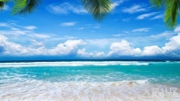 夏季海滩海边风景4K壁纸 4820x3213