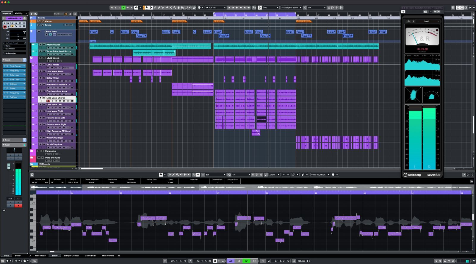 Cubase Pro 功能数字音乐、音频工作软件