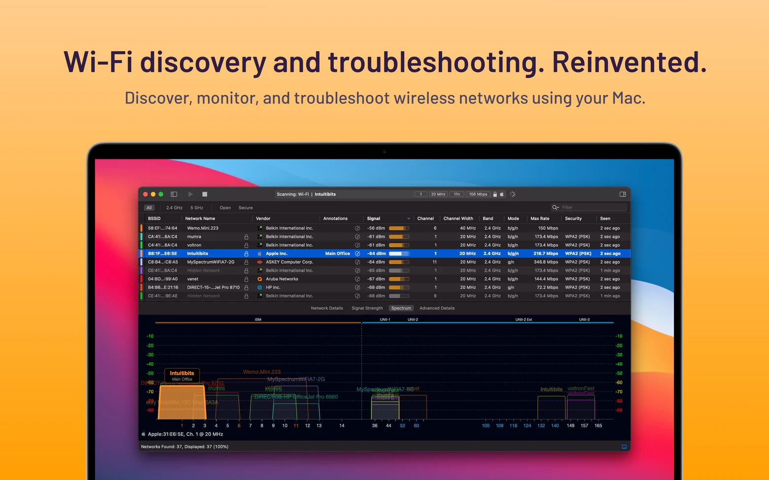 WiFi Explorer Pro 强大的WiFi无线扫描和管理工具